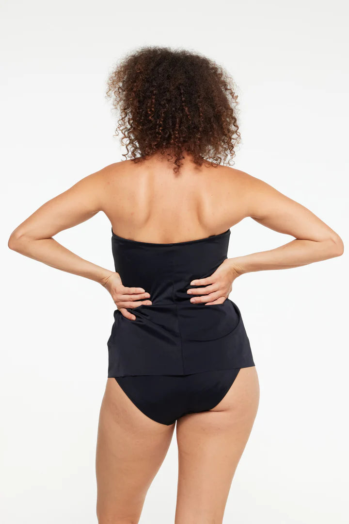 Togs: Black Swimdress Overlay One Piece