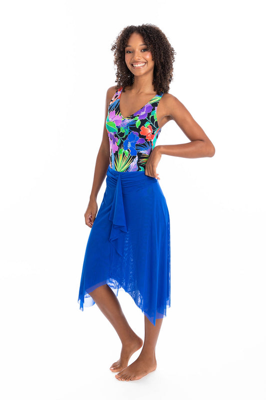 Togs: Mesh Frill Skirt Cobalt