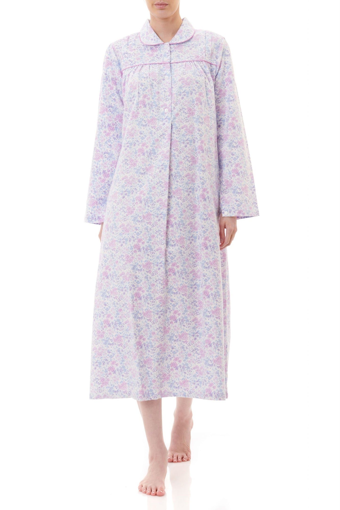 Givoni: Full Length Nightie Long Sleeves. 'Kitty'