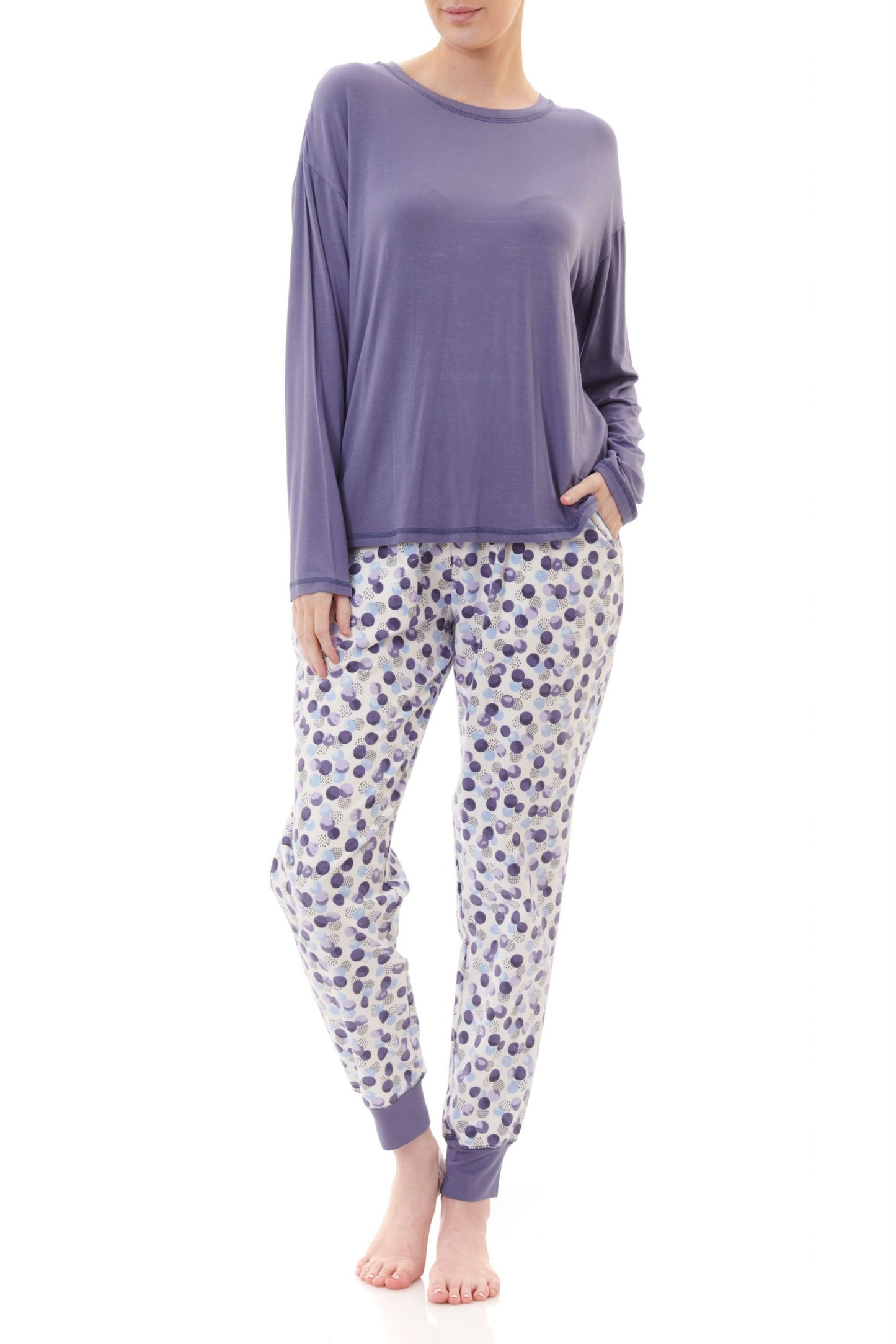 Givoni: Long Ski Pyjama with Knit Top 100% Cotton 'Lauren'