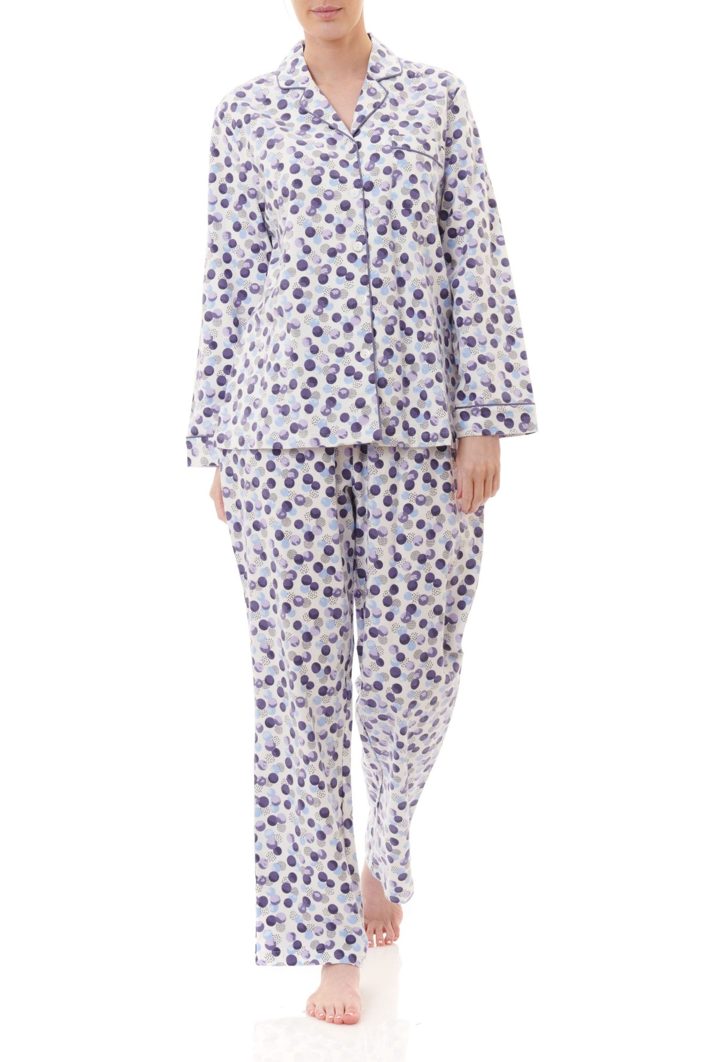 Givoni: Long Pyjama Full Front Button Opening 'Lauren'