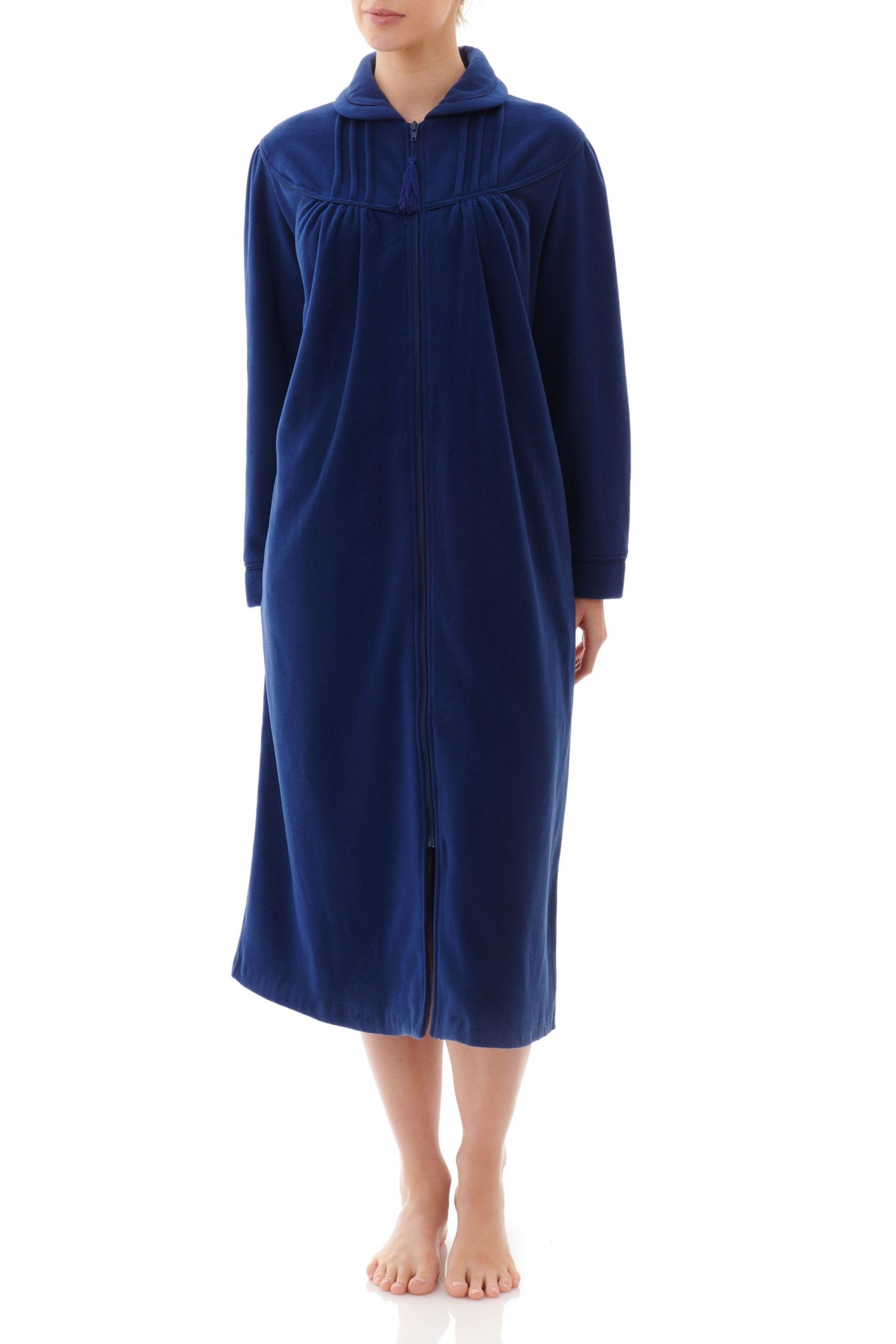 Givoni: Mid Length Gown, Collar, Cuffs. ZIP Front. 'GBRoyal'