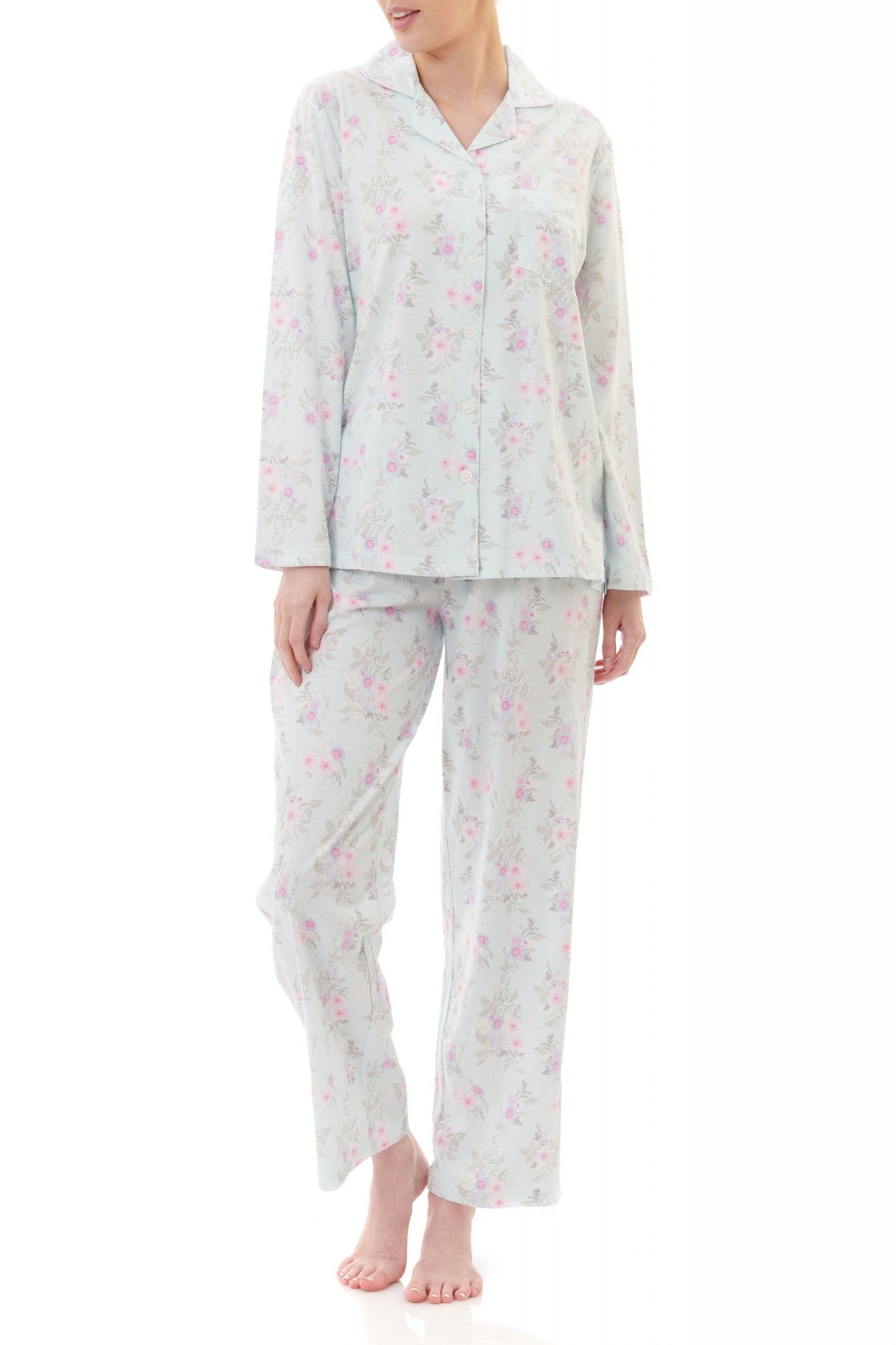 Givoni: Long Pyjama. Full Button Front Opening. 'Tamsin'