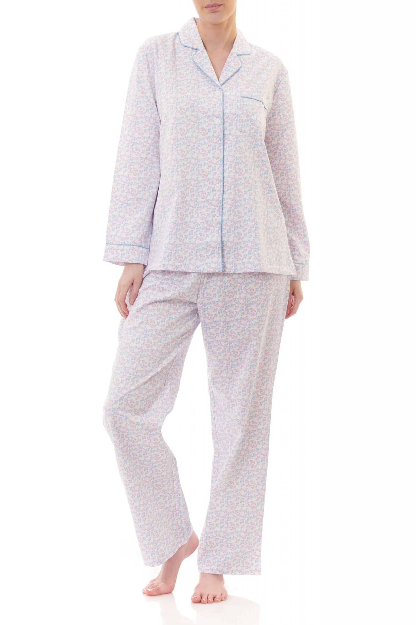 Givoni: Long Pyjama with Full button Front Opening. 'Winona'