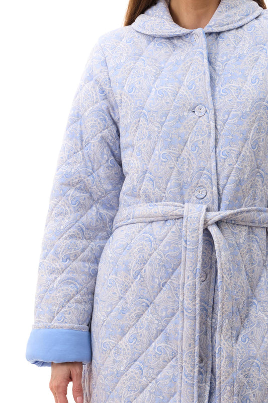 Givoni: Allegra Mid Length Quilted Button up Gown