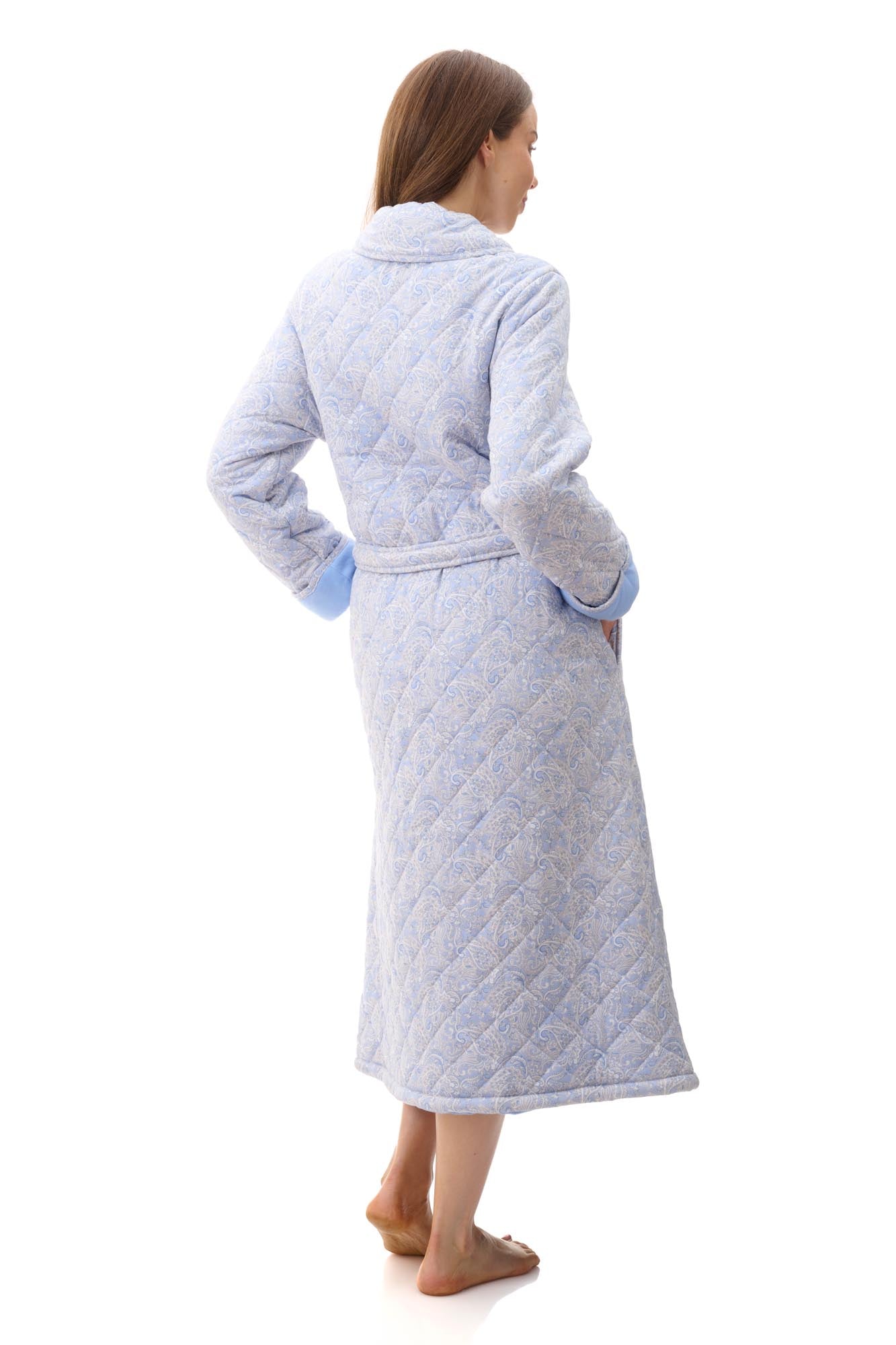 Givoni: Allegra Mid Length Quilted Button up Gown