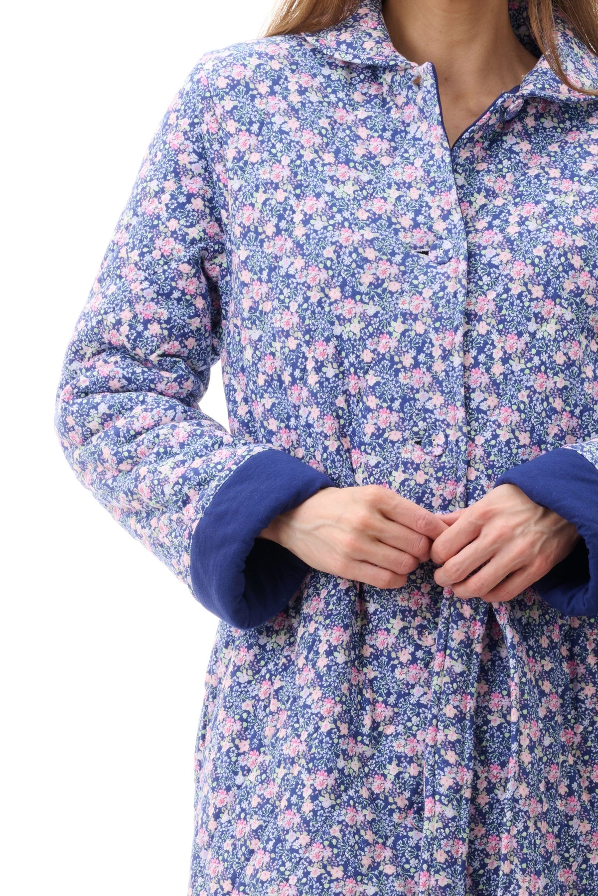 GIVONI - Becky Long Quilted Button up Gown