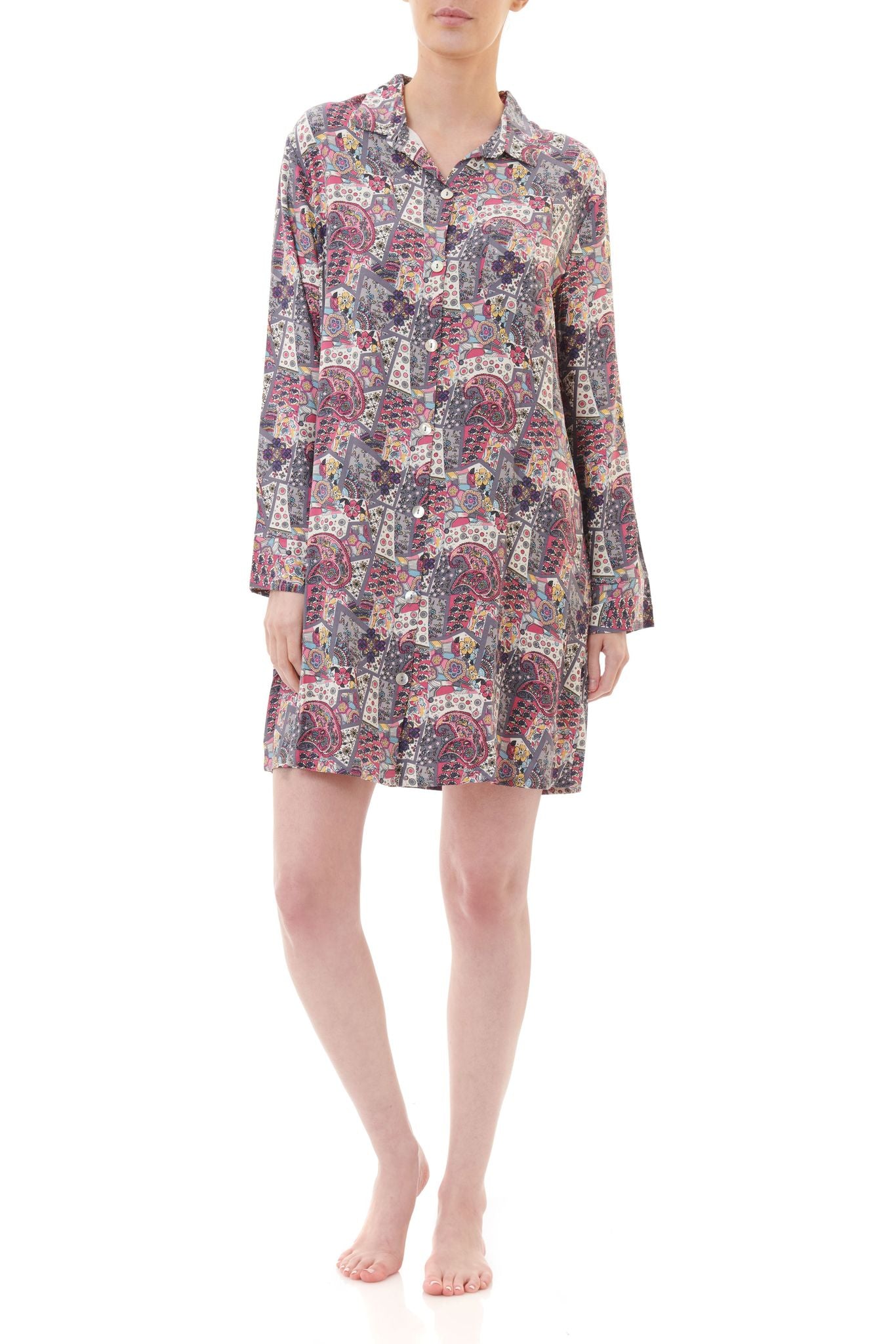 Givoni: Short Sleepshirt with Long Sleeves. 'Zoey'