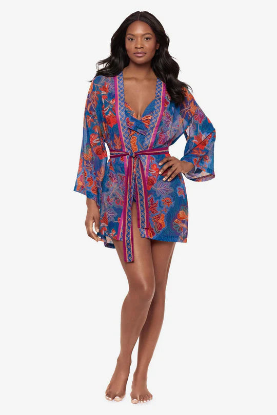 Miraclesuit: Kimono Cover Up in Decoupage