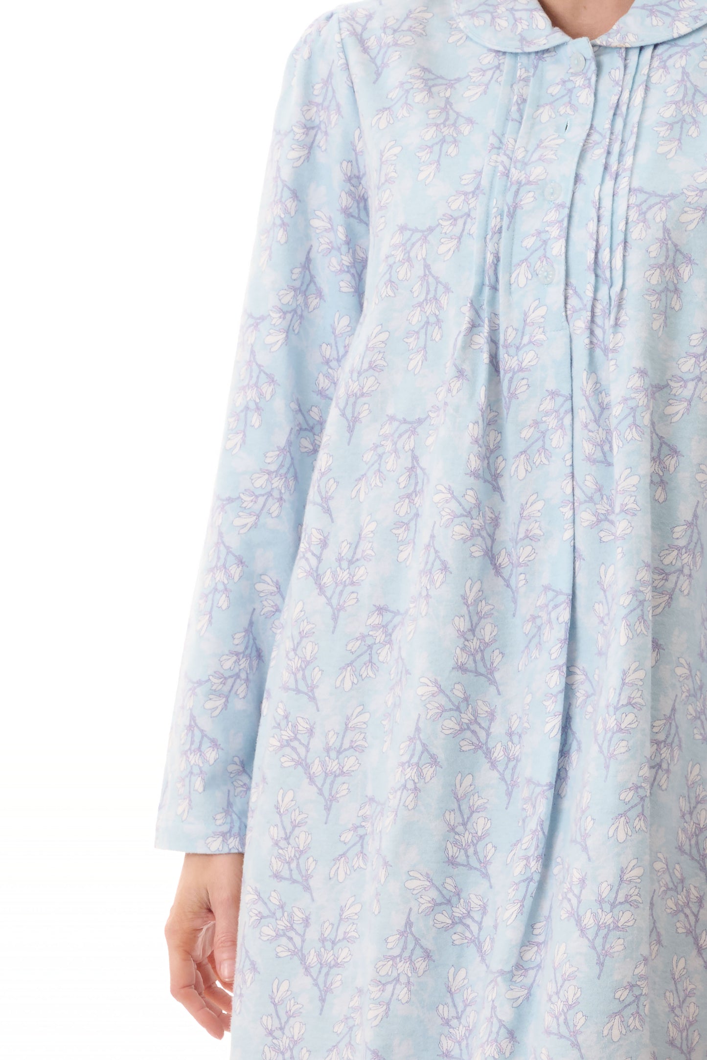 GIVONI: FL Frida Print Mid Length Collared Nightie