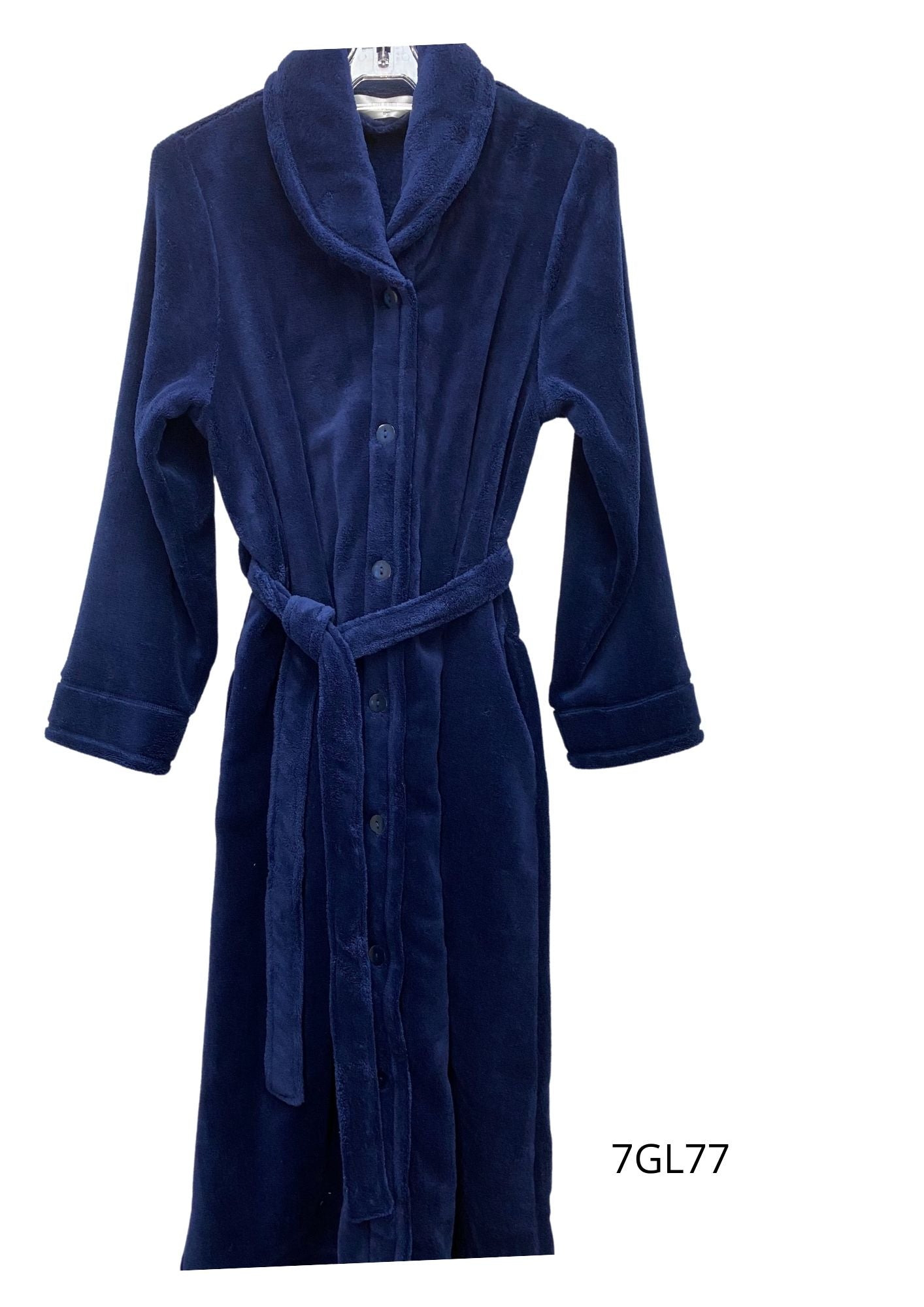 Givoni: Mid Length Gown with Button Front NAVY