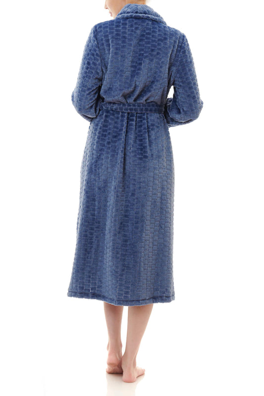 Givoni: Mid Length Luxury Polar Wrap with Waist Tie Belt 'Brick'