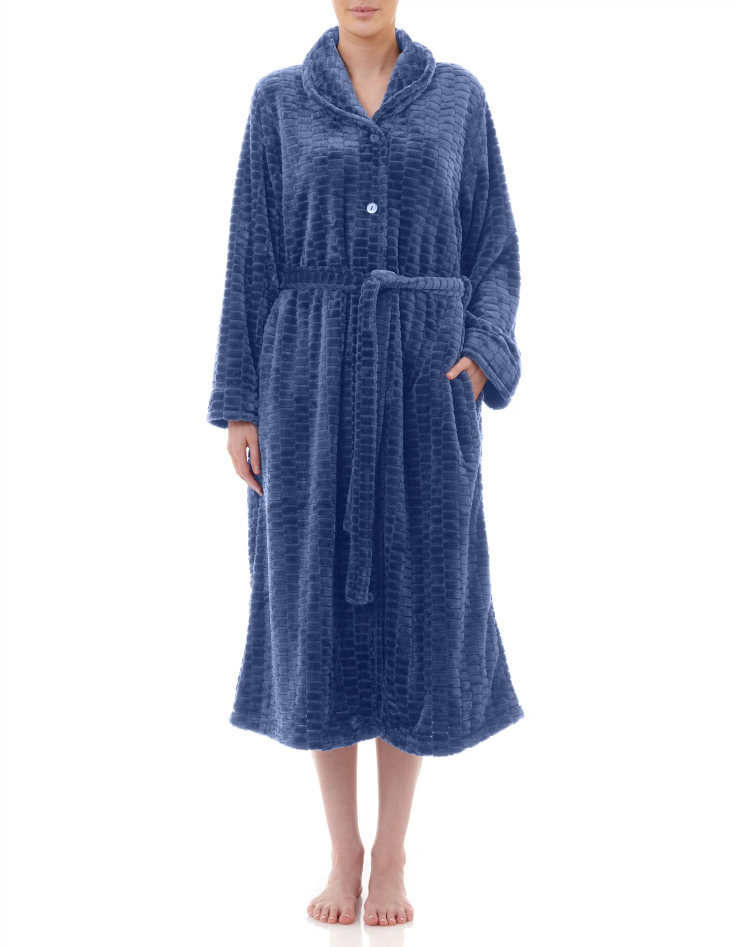 Givoni: Mid Length Gown Button Front Luxury Polar 'Brick'