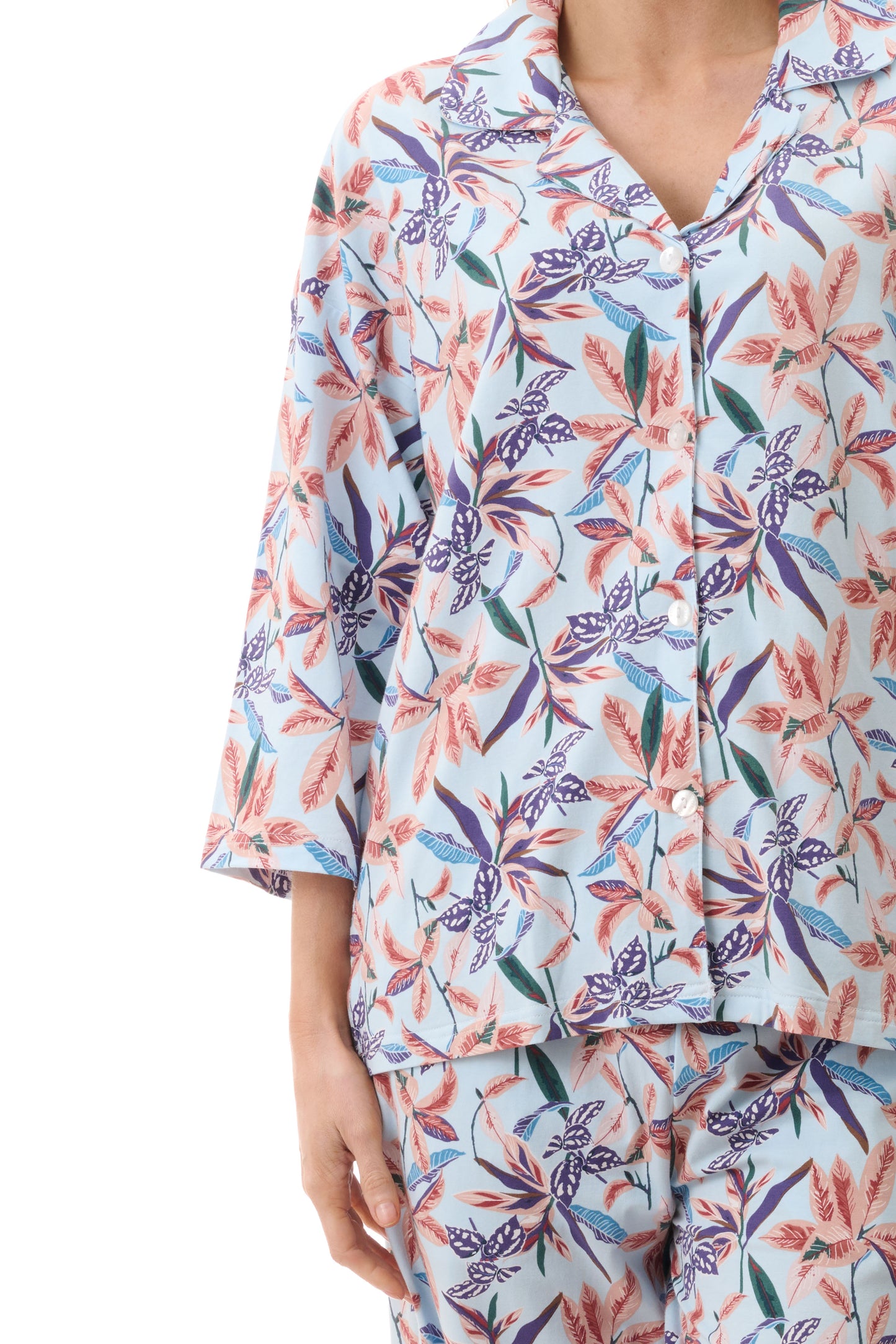 GIVONI: LB Rylie Print Detail Collared Pyjama