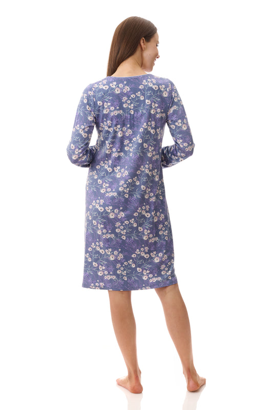 GIVONI: LG Elaine Print Short Length Nightie