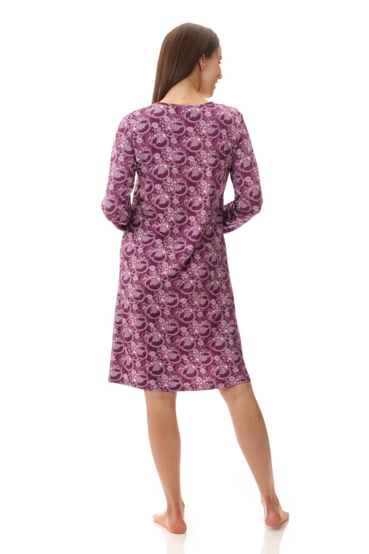 GIVONI: LG Chloe Print Short Length Nightie Inner Bra