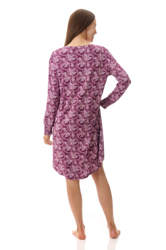 GIVONI: LG Chloe Print Short Length Nightie