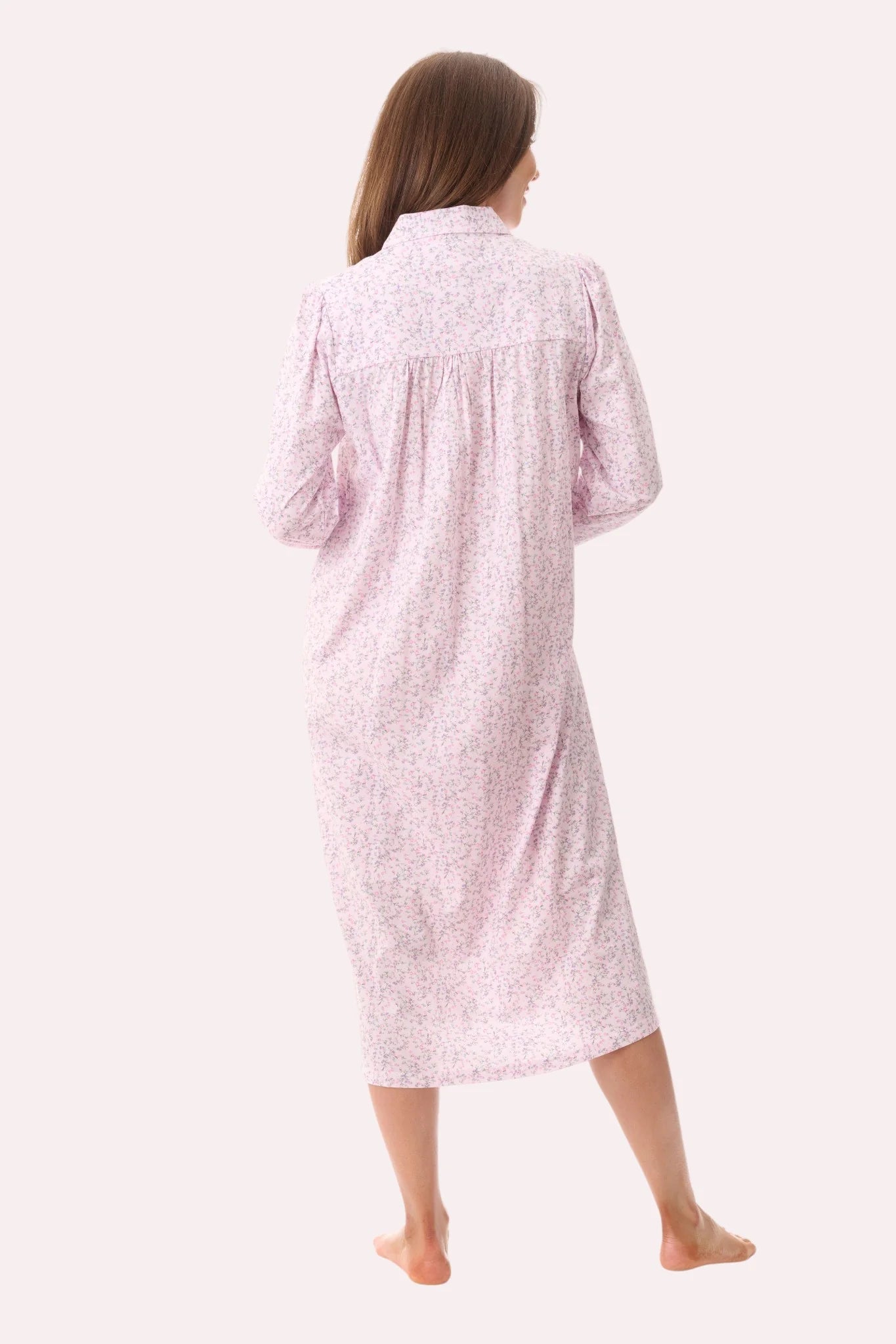 GIVONI LP Thea Mid Length Collared Nightie Cotton