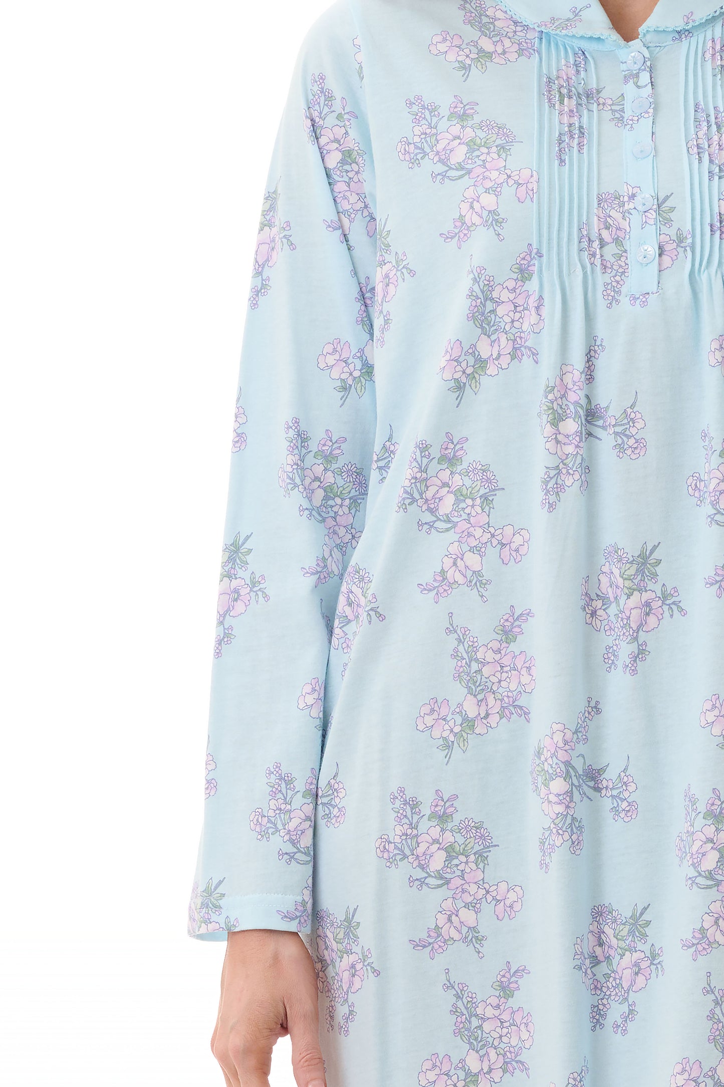 GIVONI: LP Leah Print Mid Length Collared Nightie