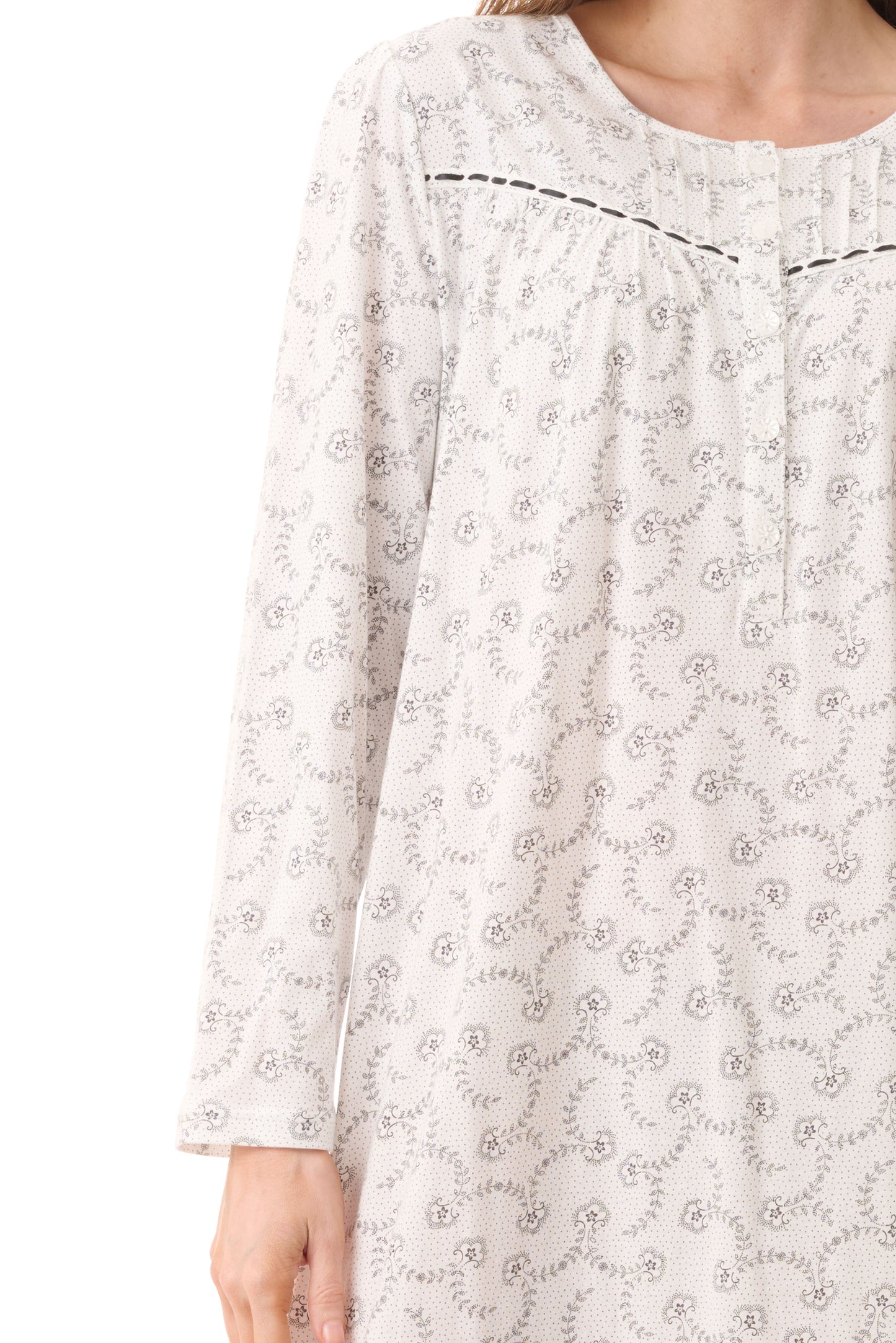 GIVONI: LP Nadia Print Long Length Nightie