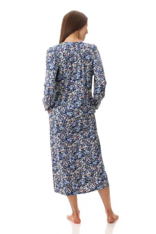 GIVONI: PP Ariel Print Mid Length Button Brunchcoat