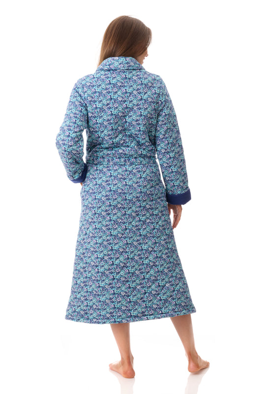 GIVONI: LP Jada Print Mid Length Quilted Gown