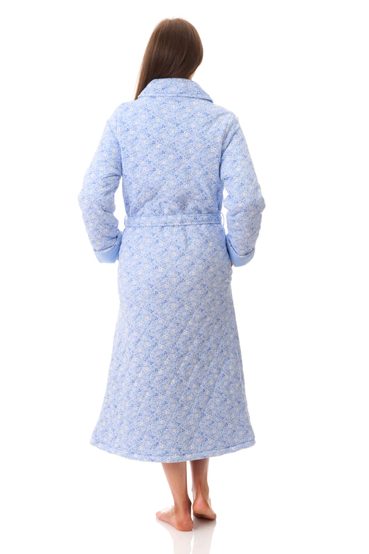GIVONI: LP Katie Print Mid Length Quilted Gown