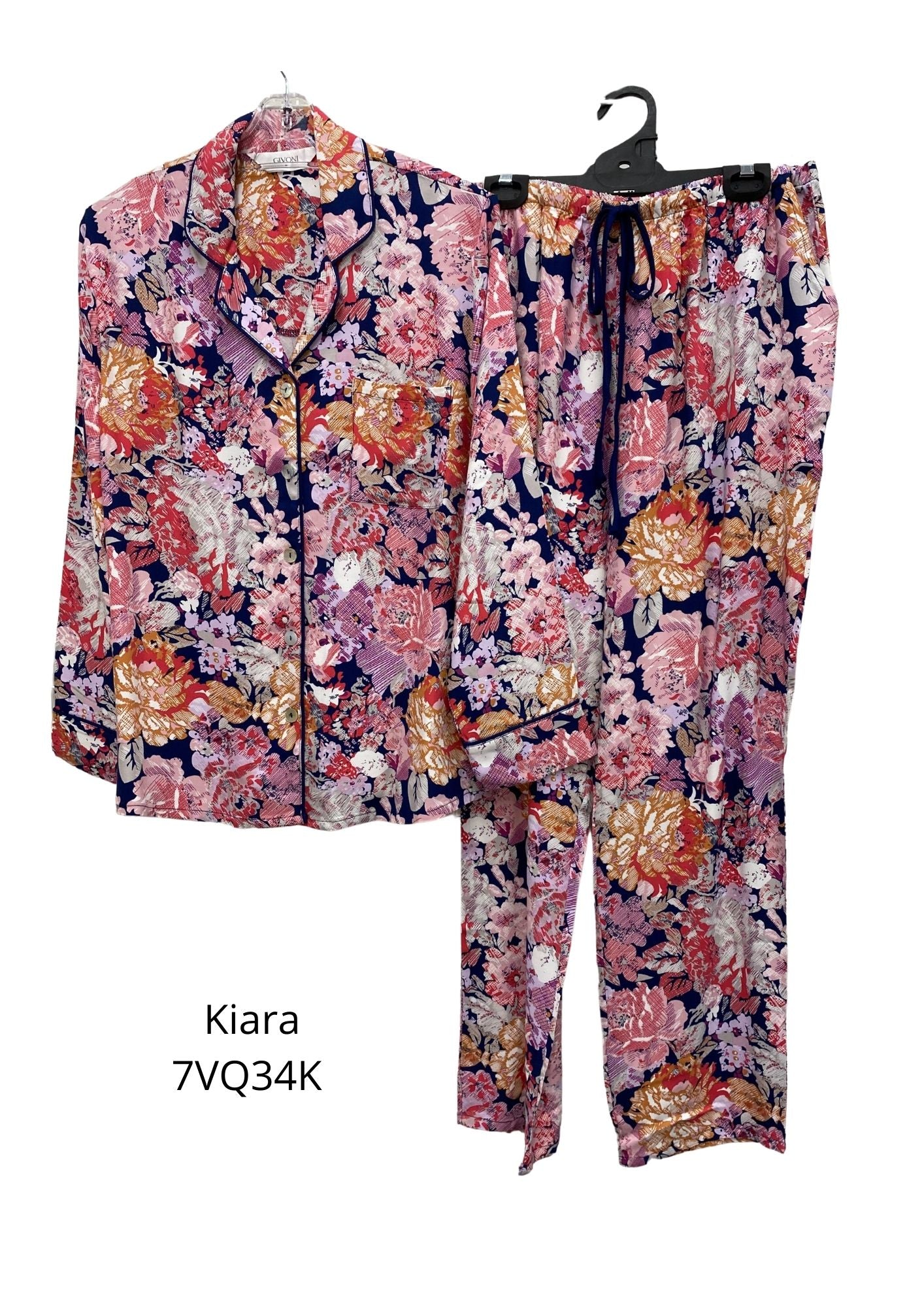 Givoni: Long Pyjamas Full Button Opening 'Kiara'