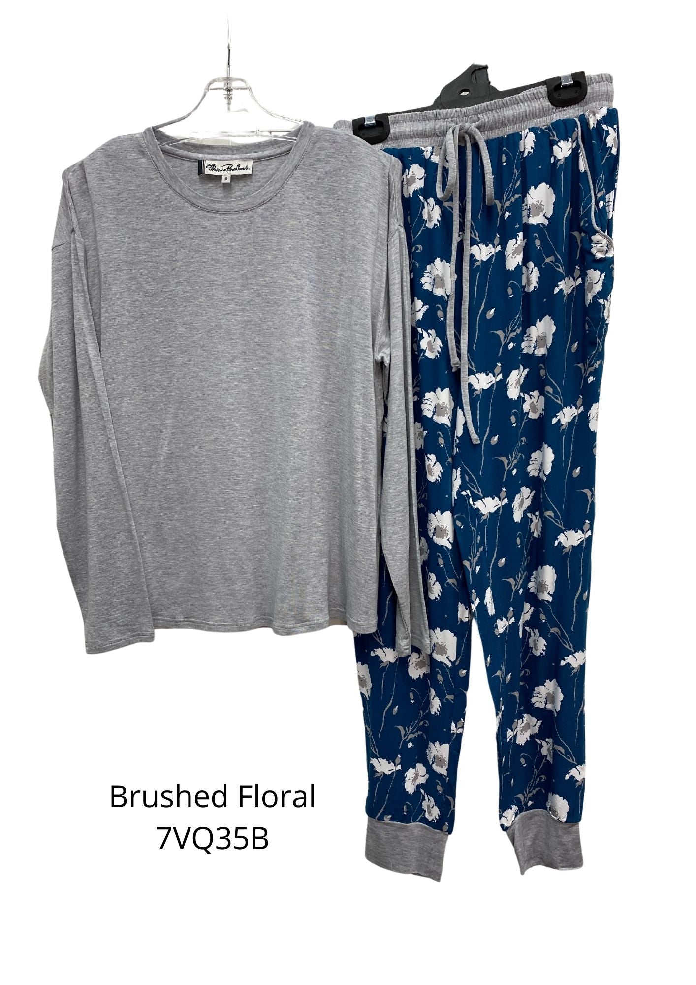 Givoni: Long Ski Pyjamas Grey Marle Top 'Teal'