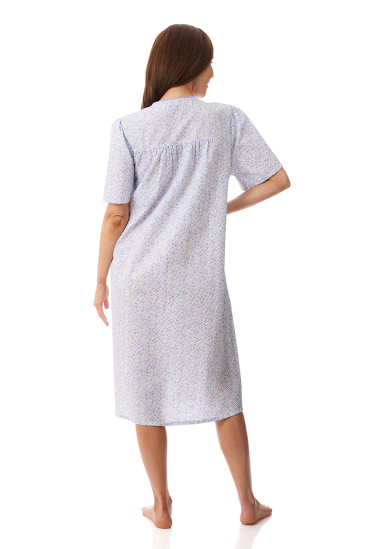 GIVONI - Salerno Seersucker Short Sleeve Brunchcoat