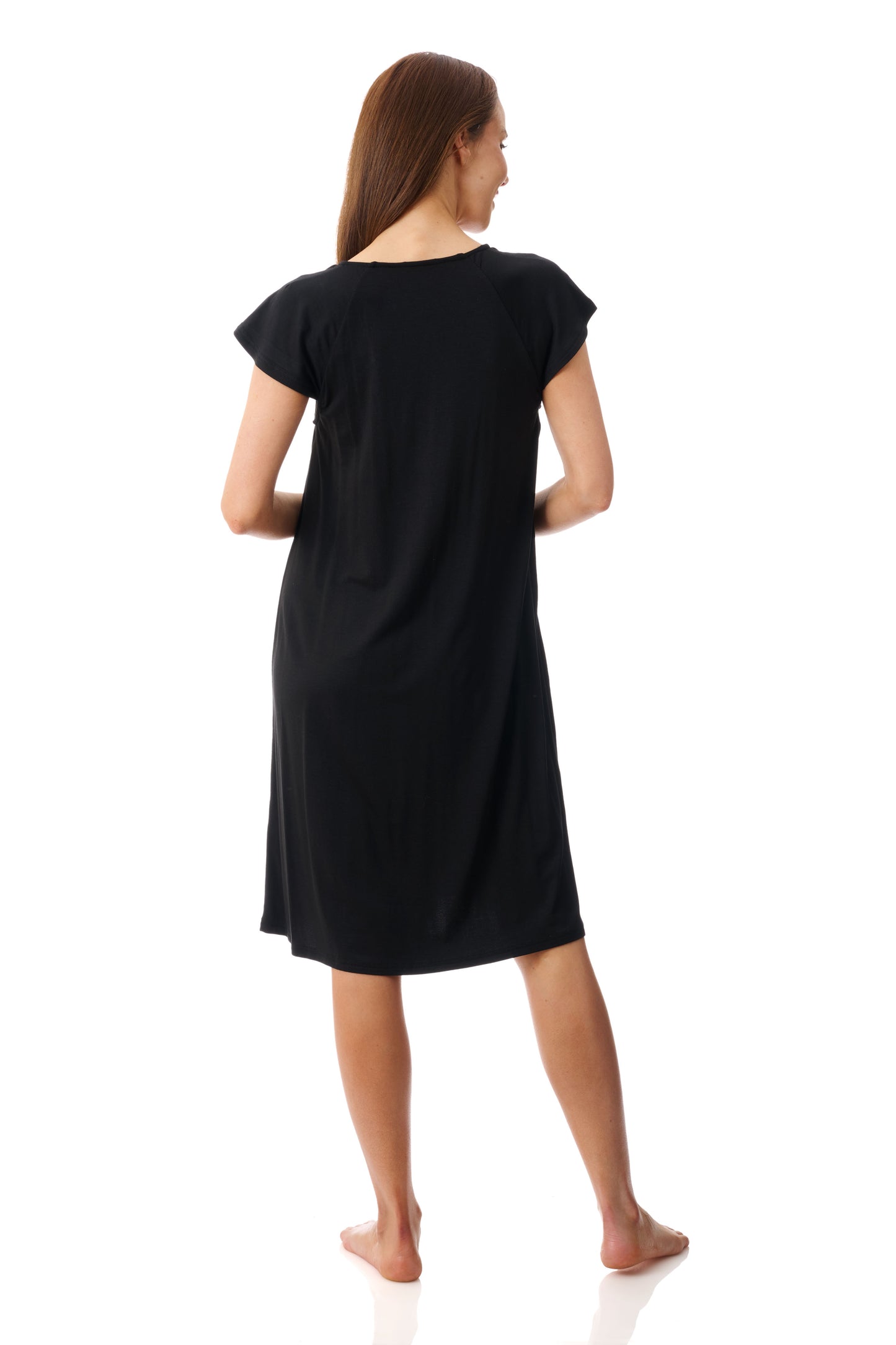 GIVONI - Classic Black Shortsleeve Nightie