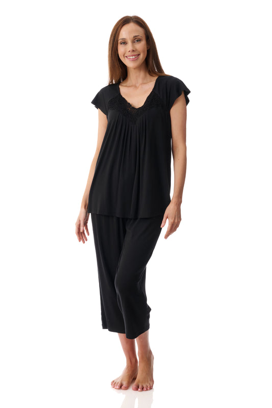 GIVONI - Classic Black Capri Pyjama