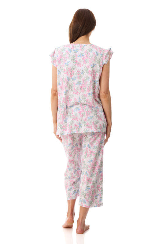GIVONI - Arosa Jersey Flutter Sleeve Capri Pyjama