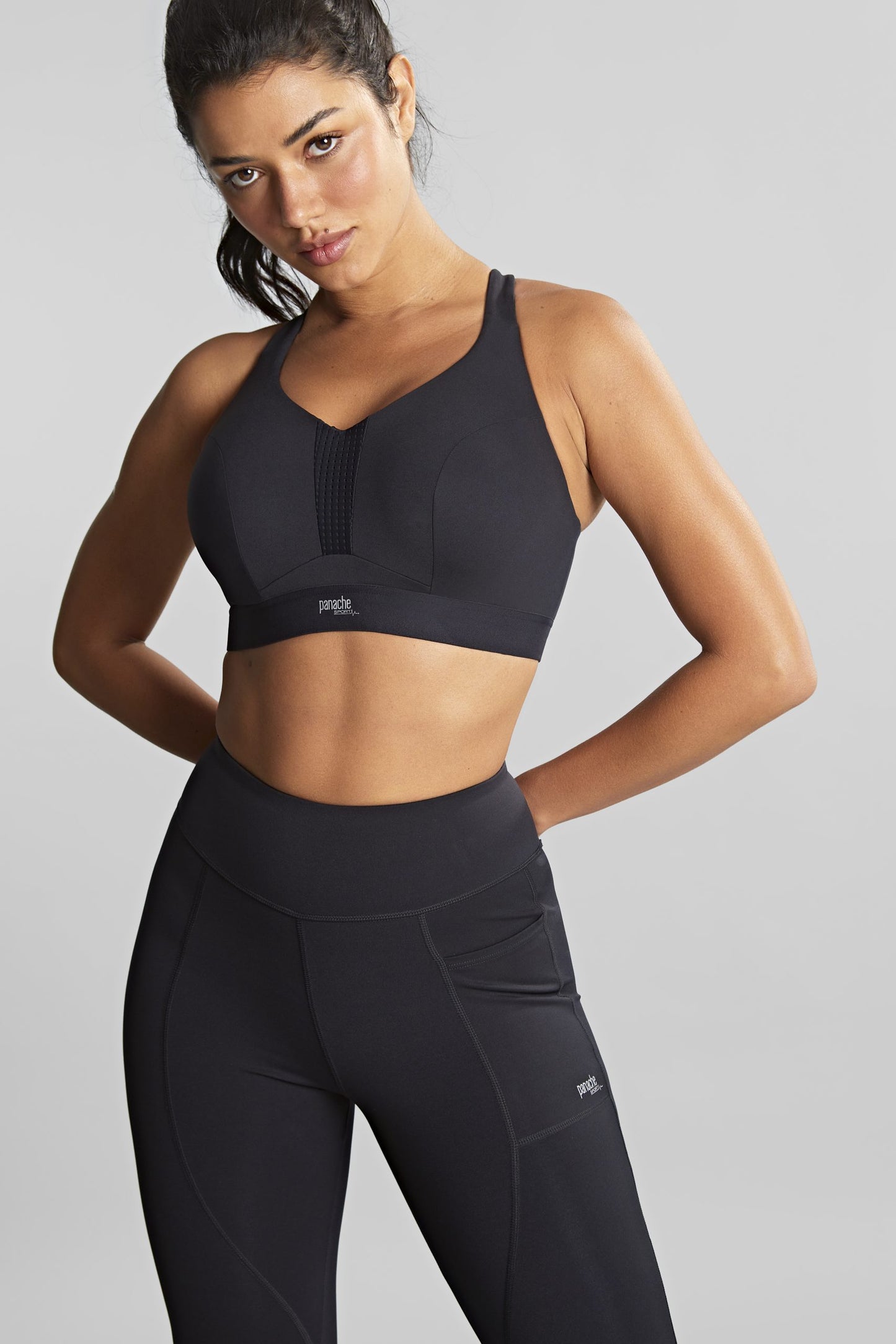Panache: Black Endurance Non-Padded Wired Sports Bra