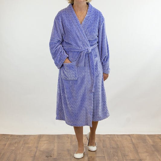 French Country: Mid Length Plush Dressing Gown.