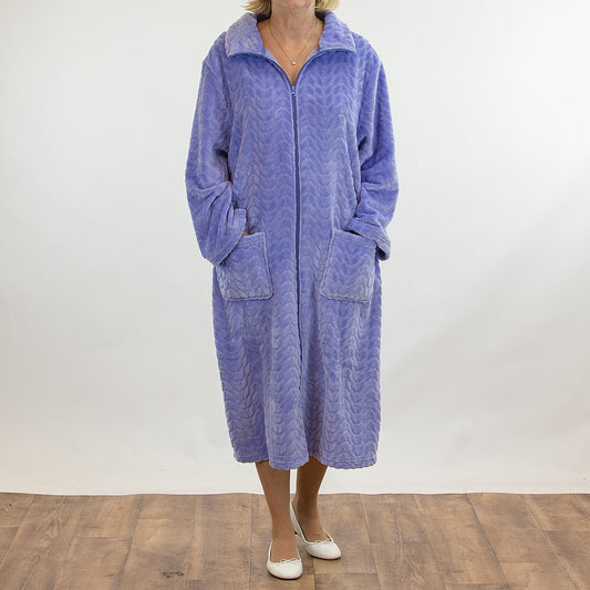 French Country: Mid Length Plush Dressing Gown.
