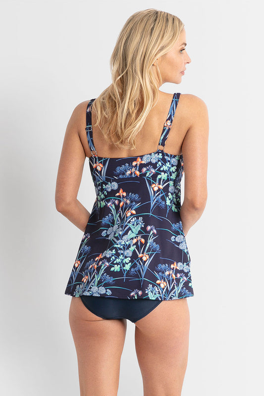Jantzen : Maja DD-E Mesh Frill Singlet - - Navy