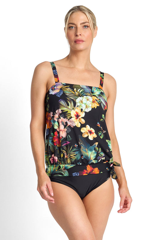 Jantzen Hibiscus Bandeau Blouson Singlet