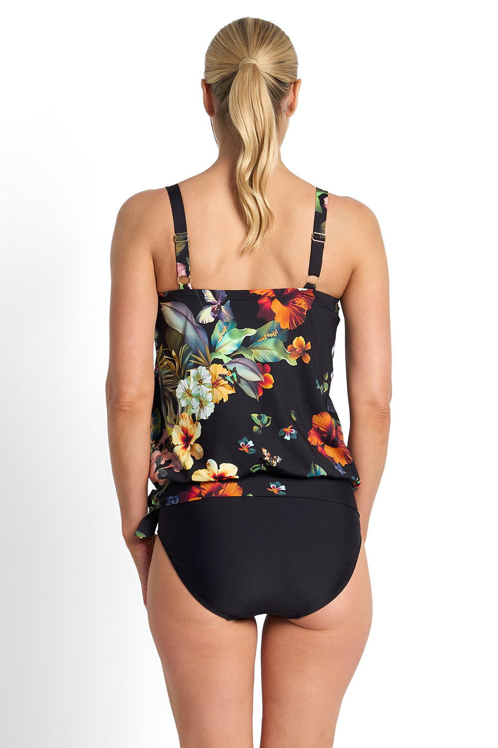 Jantzen Hibiscus Bandeau Blouson Singlet