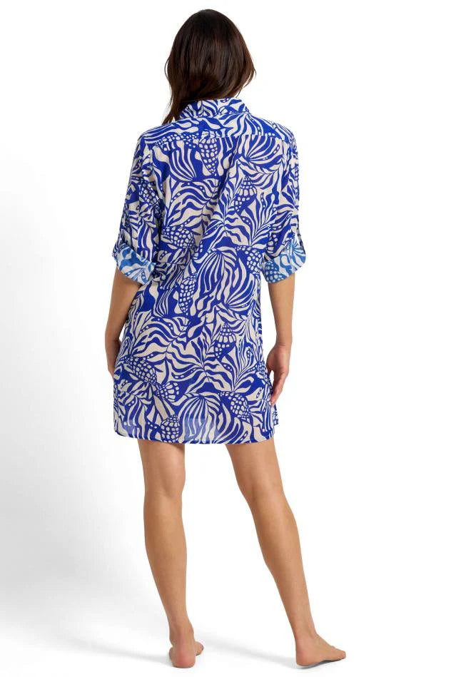 Jantzen: Seashells Button Through Shirt