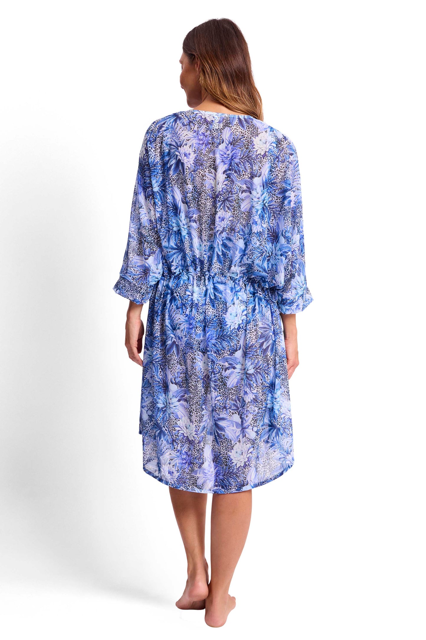 Jantzen - Tropica Gathered Midi Mesh Dress