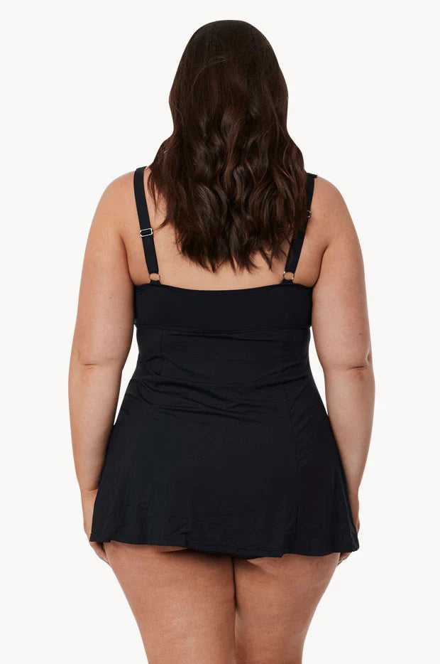 Jantzen: Cosmopolitan Mesh Ruffle Swim Dress Bather
