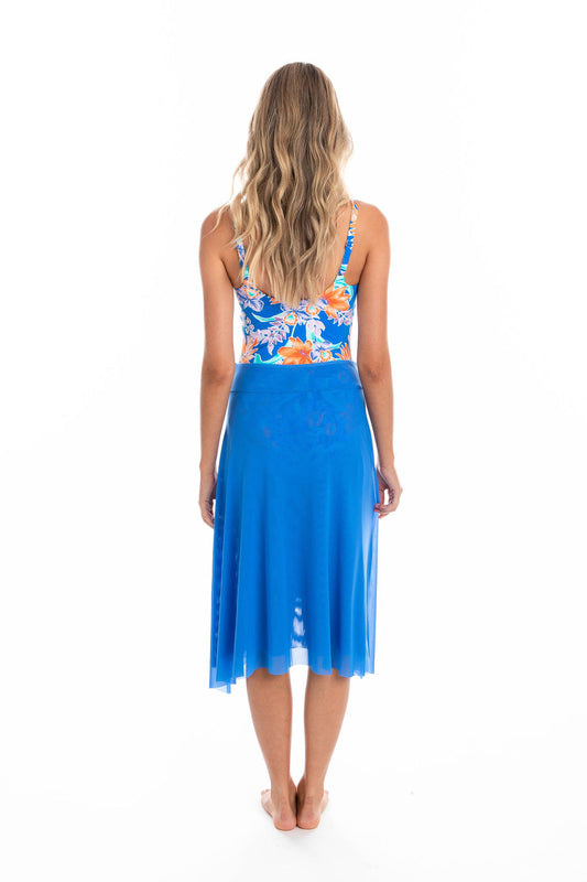 Togs: Mesh Frill Skirt Cornflower