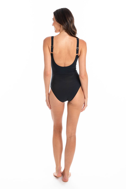 Togs: Black Twist One Piece