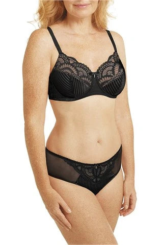 Amoena: Karolina Padded Non-Wired Bra - Black / Sand