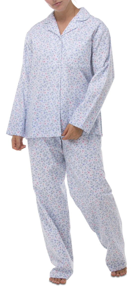 Schrank: Long Sleeve Long Length Pyjamas Cotton Flannelette