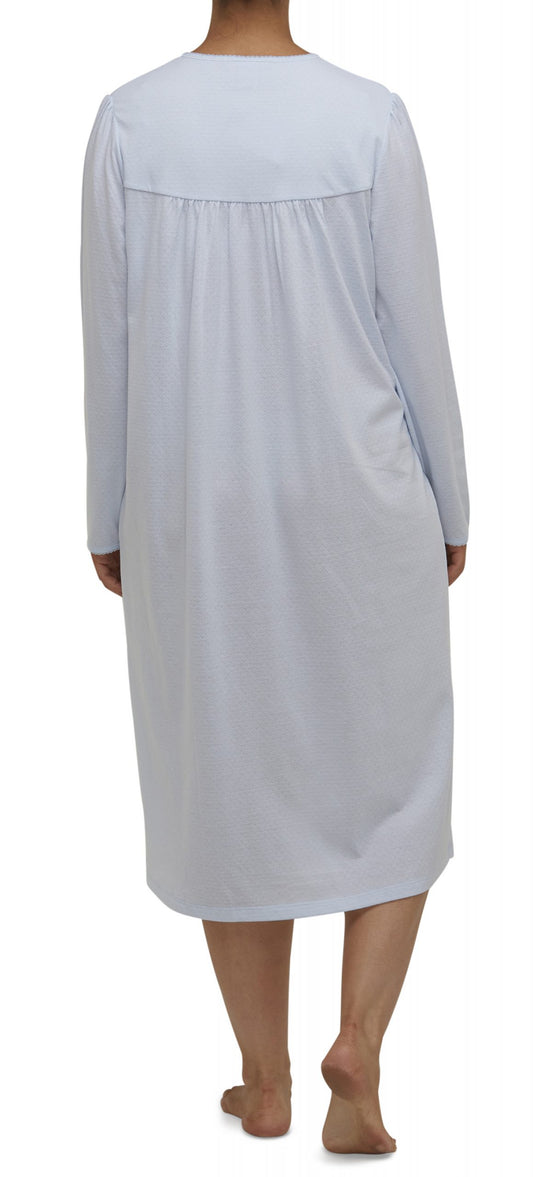 Schrank: Rosebud Embroidered nightie Mid Length