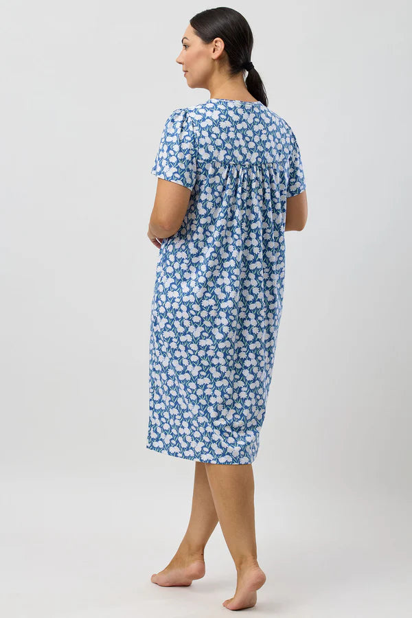 SCHRANK Daisies Short Sleeve Cotton Sleeveless Nightie