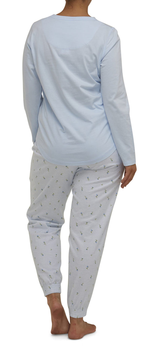 Schrank: Ski Pyjama PJ Set Flannelette 'Rose Stripe'