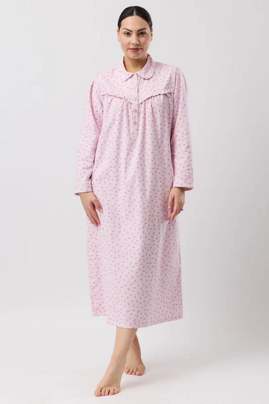SCHRANK: Rose Spot Collared Nightie